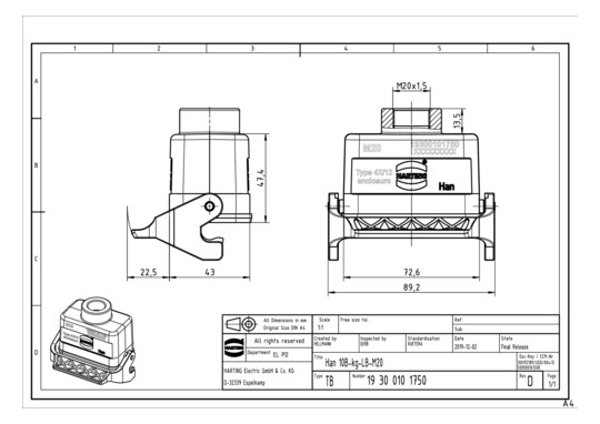 HART Kupplungsgehäuse        19300101750 