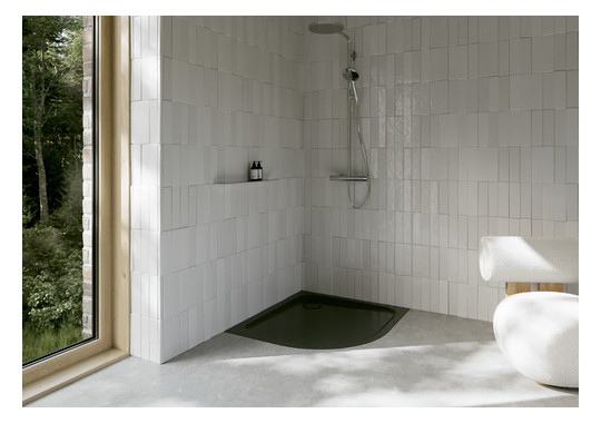 Duschwanne BetteCorner 5461 90x100x3,5cm, Glasur, slate