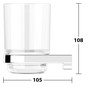 KEUCO Glashalter Collection Moll mit Echtkristall-Glas, verchromt