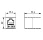 Modular-Kupplung 6 2x RJ45 Buchse/Buchse Schirm ger