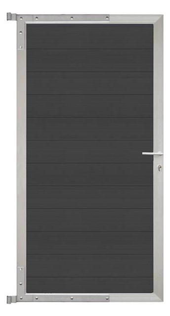 Bild MAX-Tor-Komplettset 90 x 173 cm, Rahmen silber Füllung charcoal - n.a.-0
