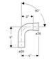Geberit Gas-Bogen Mapress Ø 28 mm, 90Grad, mit Einschubende, Kupfer