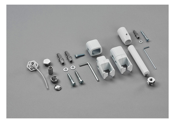 Zehnder Raumteiler-Montagezubehör mit Fußstütze, verchromt