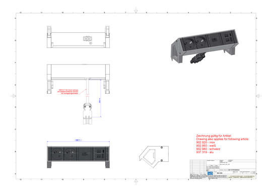 Bachmann DESK2 ALU BLACK 2xUTE   937.319 