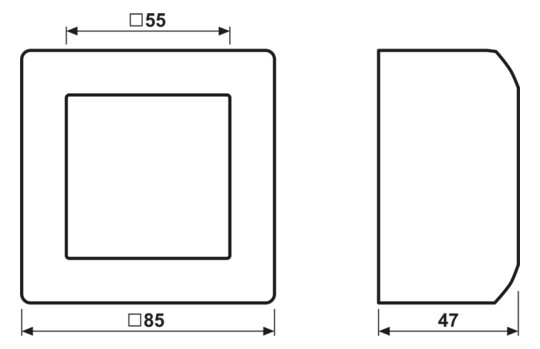 Gehäuse AP 1f Kst aws AS/A / AS 500 glz Aufputz AP-Geh