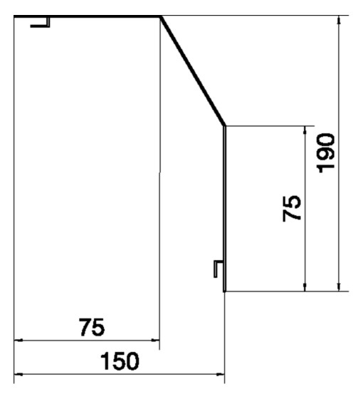 Abdeckung R-Kanal RK 190 190x150x2000mm lgr