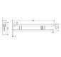 HEWI Stützklappgriff System 900 Ausladung 850 mm, Edelstahl matt geschliffen, links