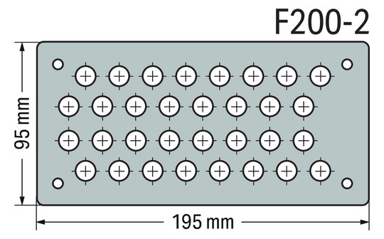 Schrank-Frontplatte 2HE Serie 850 lack B195xH95mm ST