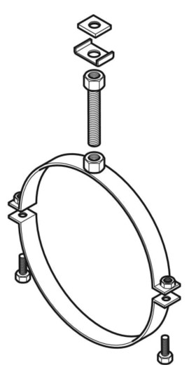 Geberit Rohrschelle Pluvia Ø 315 mm, mit Muffe M16, verzinkt