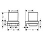 hansgrohe Zahnbecher AddStoris mit Glas, Wandmontage, Metall, polished gold optic