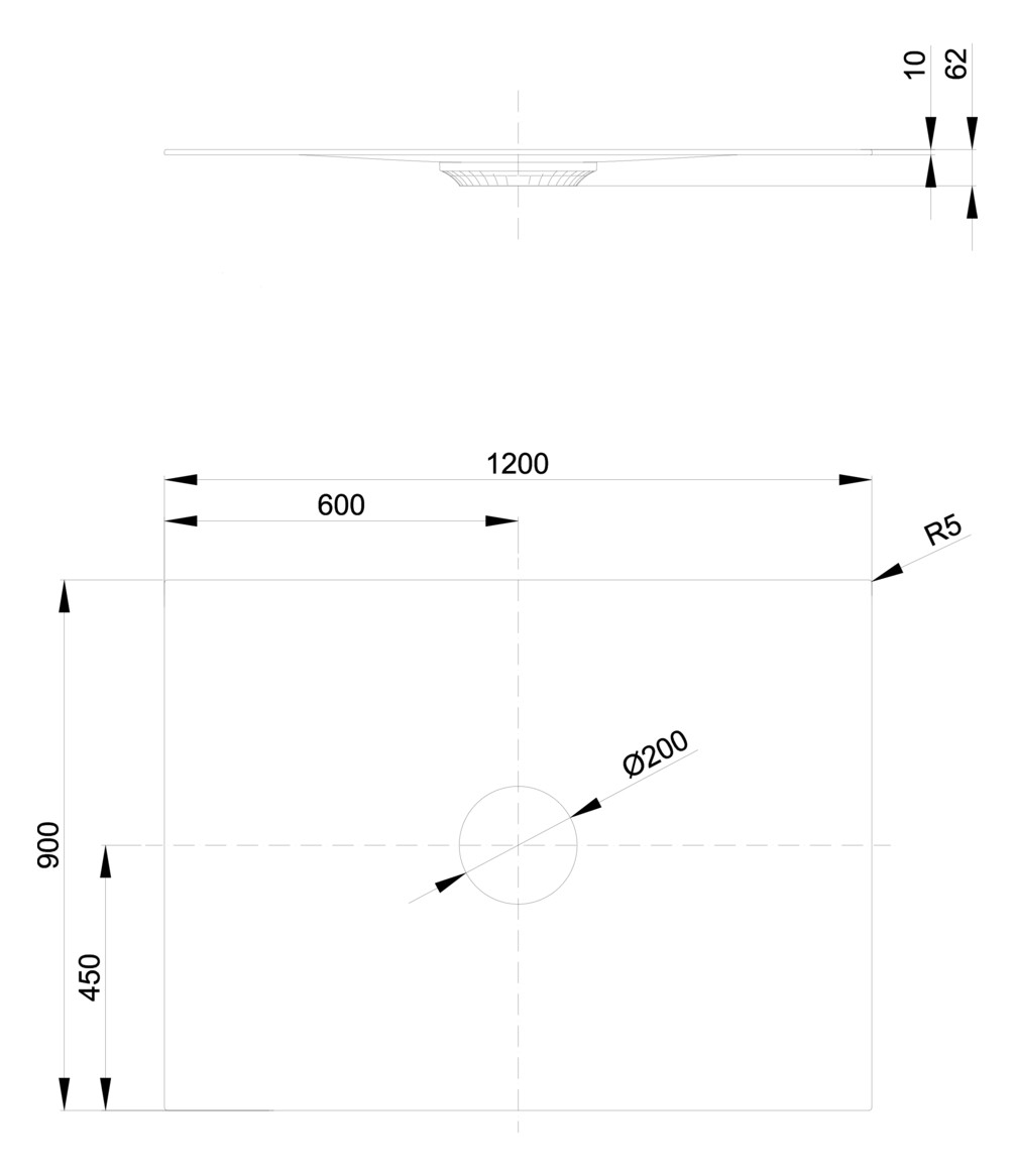 Bette Duschfliese PLUS BetteAir 1200 x 900 mm, taupe, Rechteck, glasierter Titan-Stahl