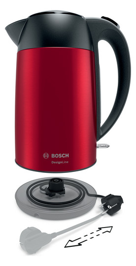 Wasserkocher 1,7l Edst DesignLine 2400W rt Anzeige:außen m.Sieb