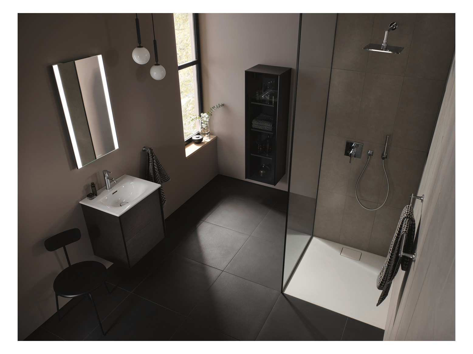 Duravit Möbel-Handwaschbecken Viu 53x43cm, mit Überlauf, Hahnlochbank, mit Hahnloch, weiß WonderGliss