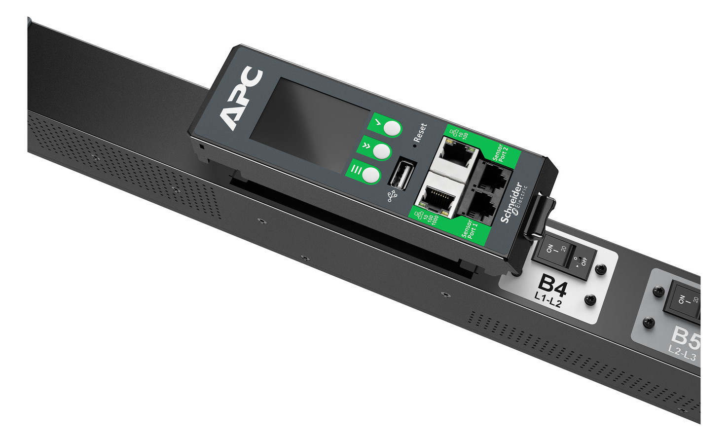 Rack-Stromverteilung 20Steckd 20xC13 20xC19 230V m.Display m.LED-Anz