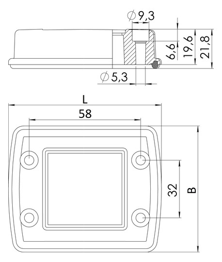WISKA Rahmen für           CF 4-B1 V0 BK 