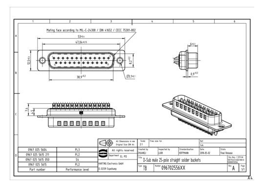 HART HARTING MIN D 25 STI-L  09670255615 