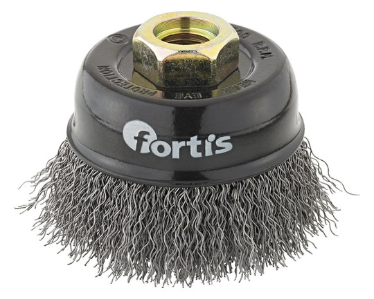 fortis-Topfbürste, gewellter Stahldraht 0,3mm - 60mm...