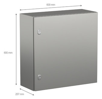 Wandschrank VA IP66 B600xH600xT250mm Scotch Brite