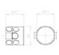 Verbindungsdose UP Ø60x66mm Kst IP2X rnd Ger/VerbDose/kast
