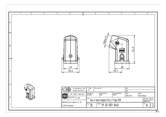 HART Tüllengehäuse M20       19200031640 
