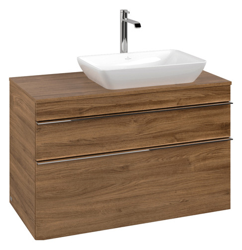 V&B Waschtisch-Unterschrank Venticello 95,7x60,6x50,2cm, Waschtisch rechts, Griff Chrom, kansas oak