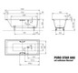 Kaldewei Badewanne PURO STAR 690 170x70cm, Überlauf seitlich, Standard, pergamon