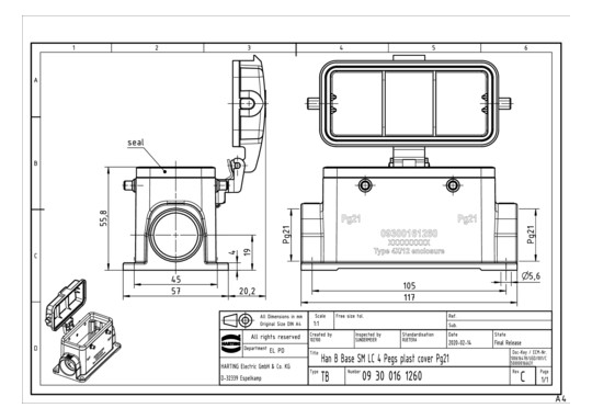 HART Sockelgehäuse           09300161260 