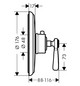 hansgrohe Fertigmontageset Axor Montreux HighFlow UP-Thermostat, mit Hebelgriff, brushed black chrome