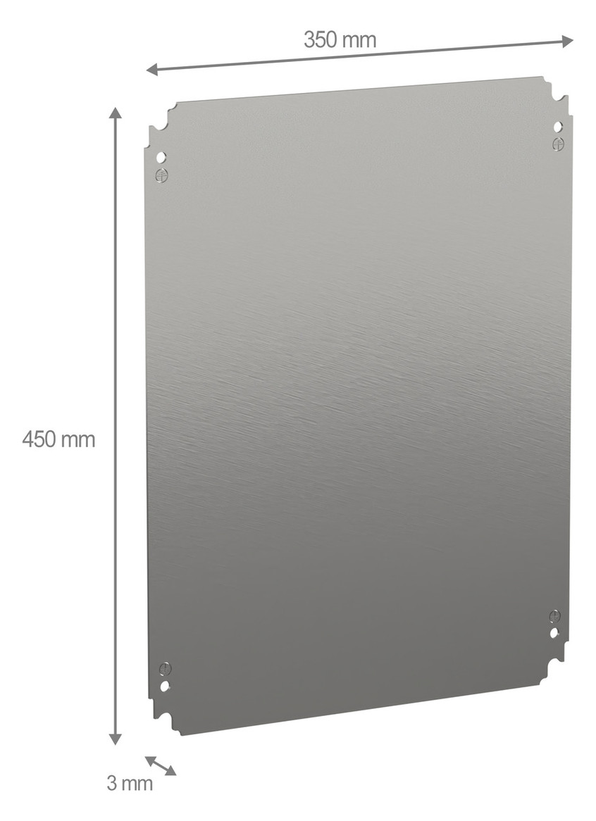 Montageplatte 450x350x12,5mm Metall