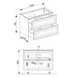 KEUCO Waschtischunterschrank Edition 11 105x70x53,5cm, 2 Frontauszüge, Innenbeleuchtung, Furnier Eiche Hell
