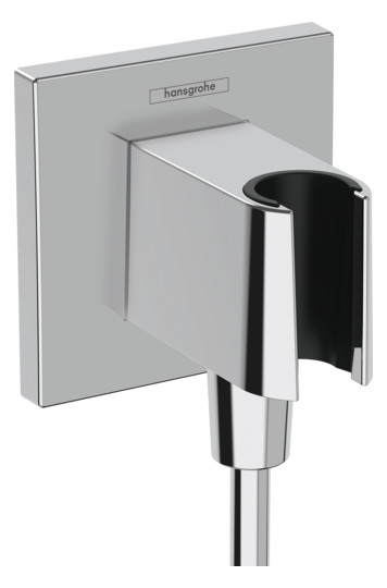 hansgrohe Wandanschluss Fixfit E eckig, mit Brausehalter, chrom