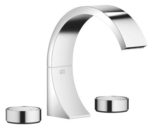 Dornbracht Dreiloch-Armatur CYO für Waschtisch, Ausladung 167mm, mit Ablaufgarnitur, Messing gebürstet