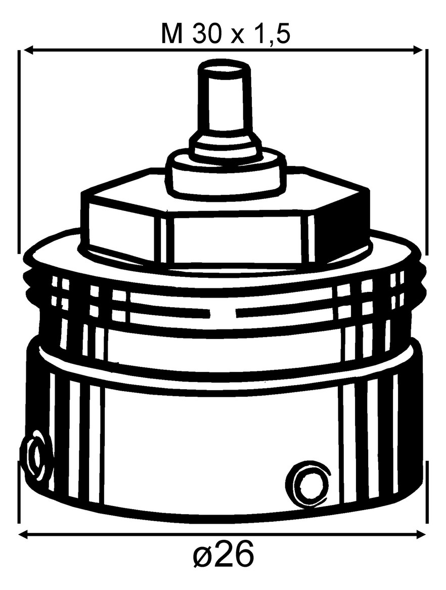 Heimeier Adapter auf Danfoss RAVL-Ventilunterteil