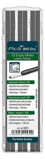 Pica-Ersatzminenset Steinhauer Graphit 10H (12 Stück)