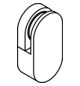 HEWI Spiegelhalter 477 30x60x18mm, flach, 2 Stück, tiefschwarz