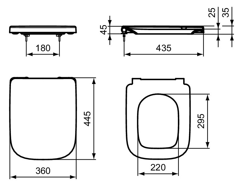 Ideal-Standard WC-Sitz i.life A 36x44,5x4,5cm, Wrapover, Softclosing, weiß