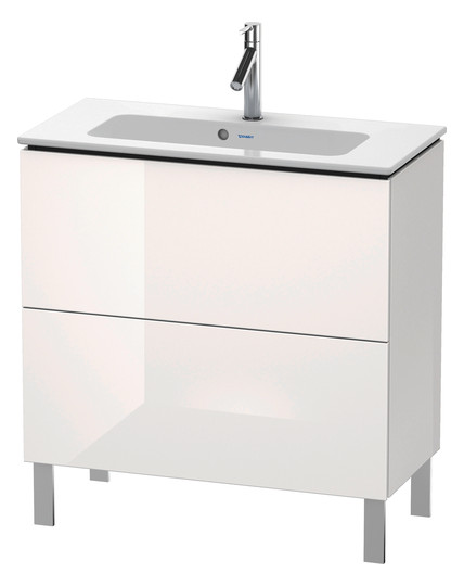 Duravit Waschtisch-Unterschrank Compact L-Cube 82 x 39,1 cm, nussbaum natur, 2 Auszüge, stehend