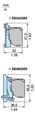 Hilfsschalterblock 1S 3A/AC Schraub