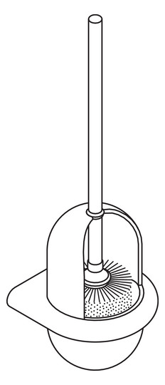 HEWI Toilettenbürstengarnitur 477 141x470x140mm, Wandmontage, reinweiß