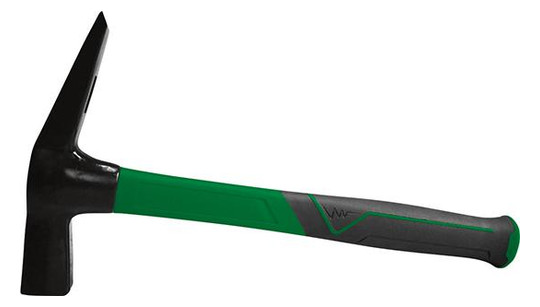 fortis-Maurerhammer Rheinische Form mit 2K-Stahlrohrstiel...