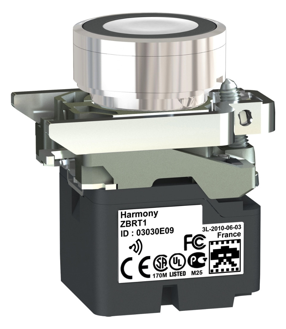 Drucktaster 1f ws rnd Ø22,5mm 1S IP30 fl Tastend