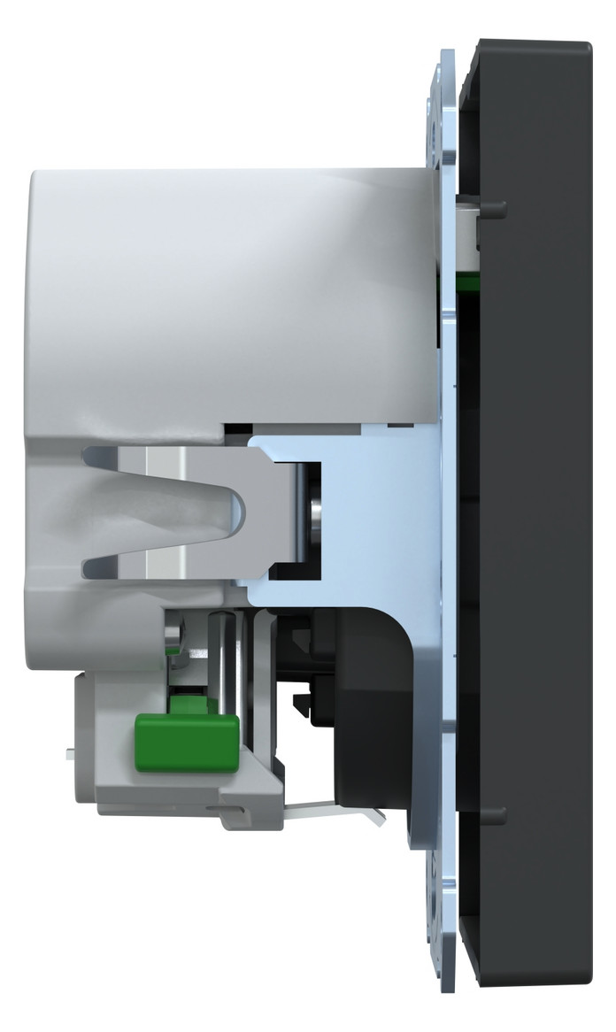 Steckdose 1f anth mt 1USB-A 1USB-C UP m.BS Mit erhöhtem Berührungsschutz IP20