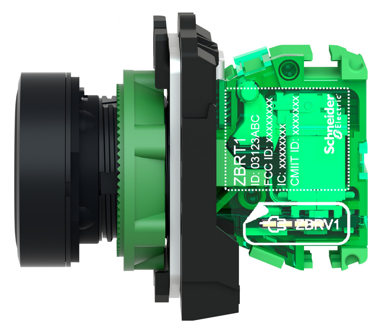 Drucktaster 1f sw rnd Ø22,5mm 1S IP30 fl Tastend
