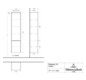 V&B Hochschrank Subway 3.0 40x171x36,2cm, Schanier links/Griff Volcano black, pure white