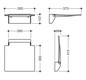 HEWI Klappsitz 350 350x373x107mm, mobil, matt geschliffen, Sitzfläche anthrazitgrau