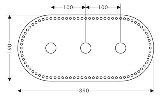 hansgrohe Trockenmanschette Axor für UP-Waschtisch, 3-Loch-Armaturen
