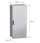 Standschrank ST IP55 B800xH1800xT600mm pulverbesch RAL7035 Koppelbar