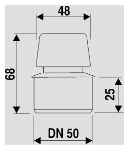 Sanit Rohrbelüfter DN 50, für Einzelobjektbelüftung