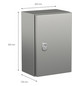 Wandschrank VA IP66 B200xH300xT150mm Scotch Brite