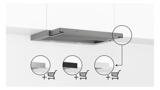 Dunstabzugshaube Flschirm 600mm si A LED 62dB 405cbm/h Ø120-150mm 4st Abl/Uml